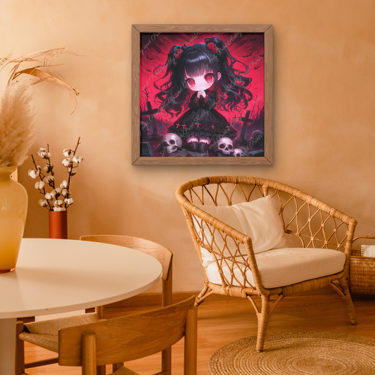 Comic Gothic-Mädchen