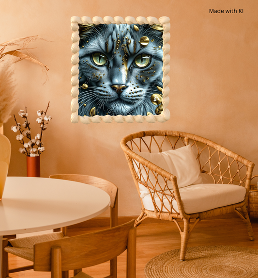 Majestätische Katze Anke mit goldenen Akzenten