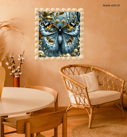 Majestätischer Schmetterling Lari mit goldenen Akzenten