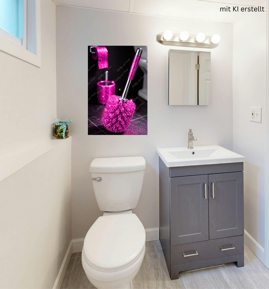 WC Bürste Pink Glitzer Klobürste