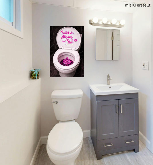 WC Toilette Pink Abgang mit Stil