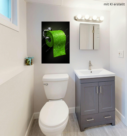 Glitzer Toilettenpapier grün