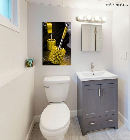 WC Bürste gold Glitzer Klobürste
