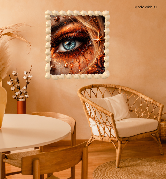Gothic Auge mit orangenen Make-up & Rosen