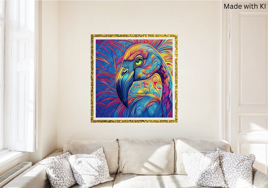 Psychedelischer Flamingo Norbert