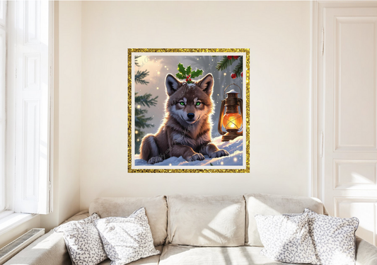 süßer Wolf im Winter