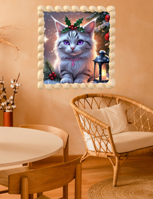 kleine Katze im Schnee