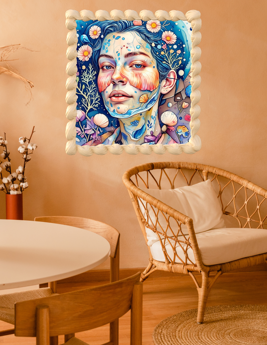 Unterwasserfrau mit Blumen