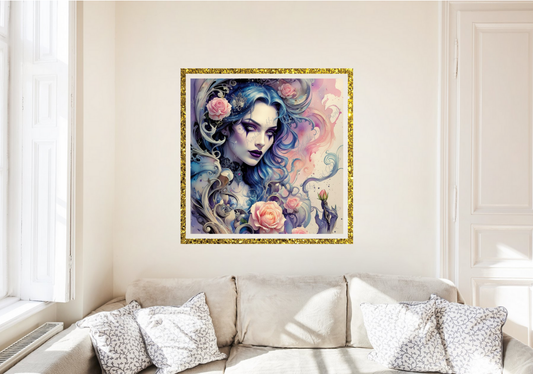 Vampirfrau mit Rosen