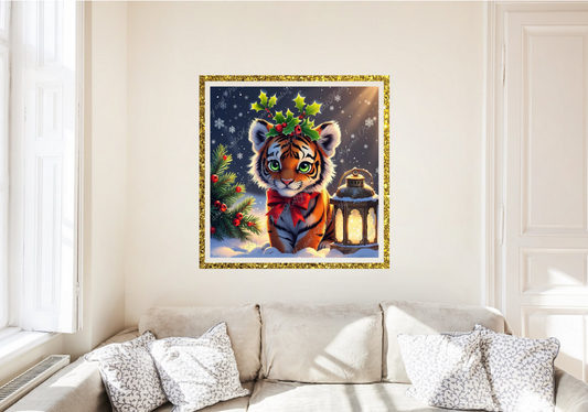 kleiner Tiger im Schnee