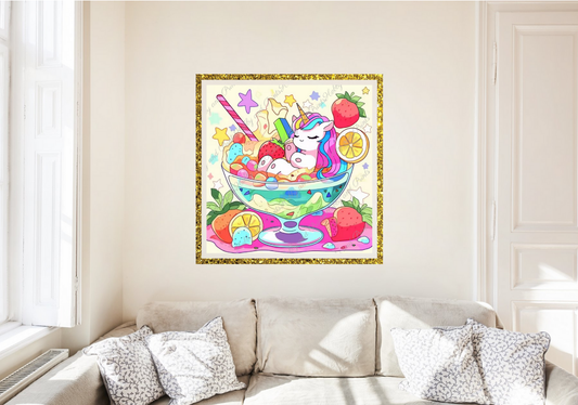 Einhorn im Eisbecher