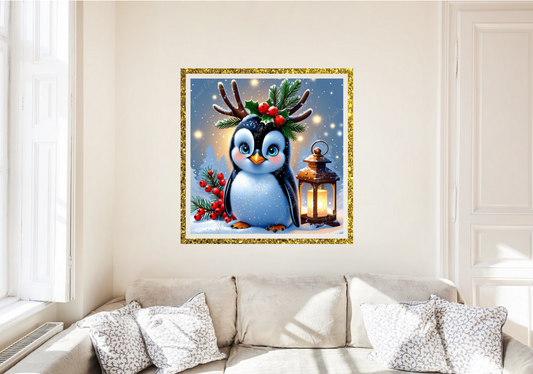 kleiner Pinguin im Schnee