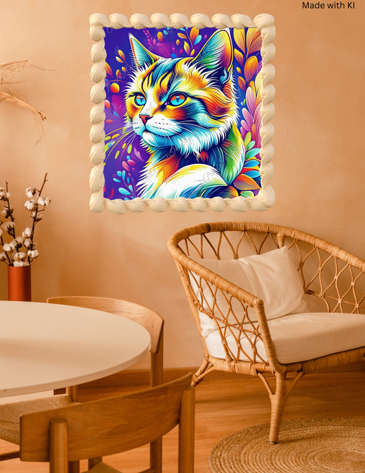 Buntes Katzenporträt Micky