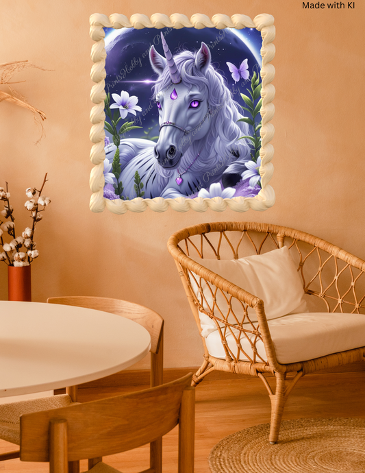 weißes Einhorn im Traumland