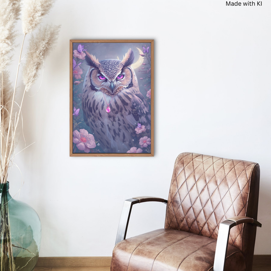 braune Eule bei Nacht