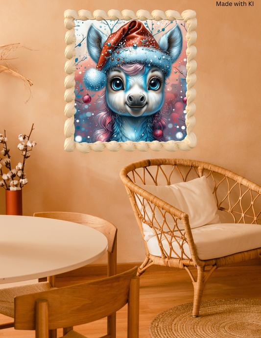 Einhorn Lucky mit Weihnachtsmütze