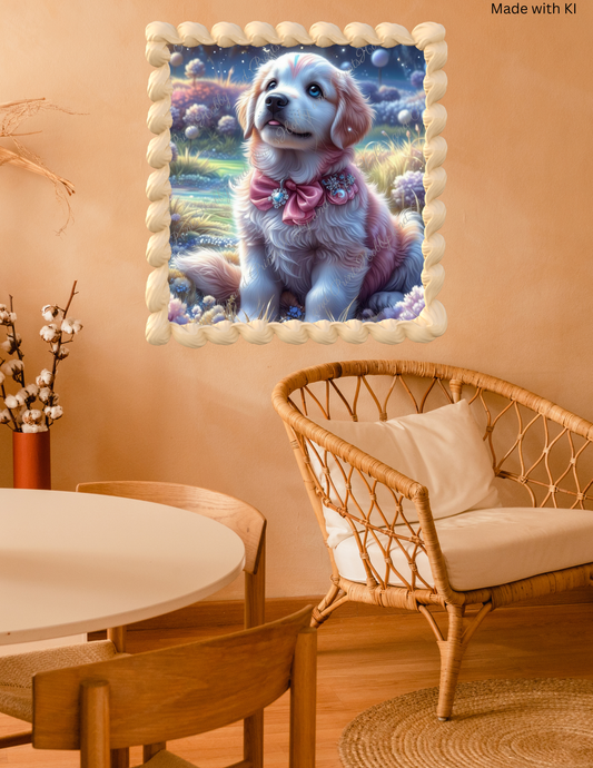 Golden Retriever Hundewelpe Littler im Fantasieland