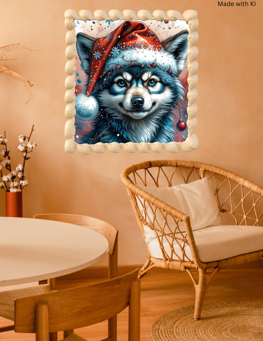 Wolf Lothar mit Weihnachtsmütze