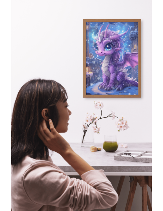 zauberhafter violetter Drache