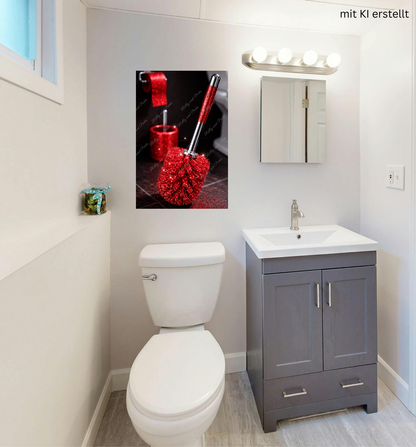 WC Bürste Rot Glitzer Klobürste