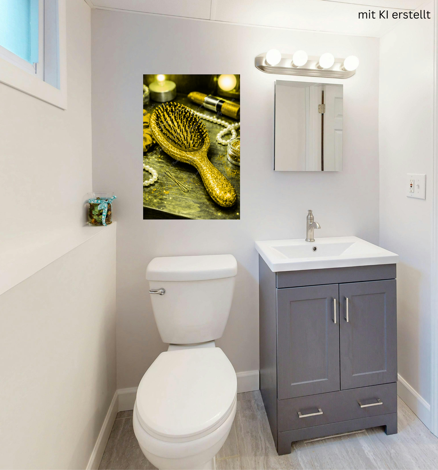 Goldene Haarbürste – Luxus Beauty Glamour