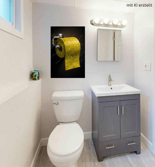 Glitzer Toilettenpapier gold