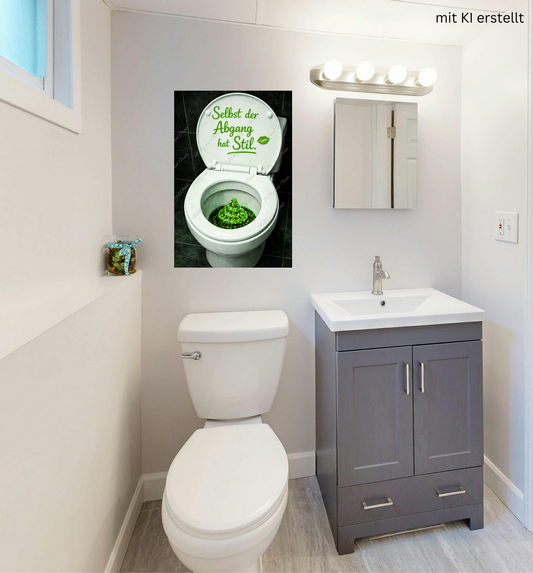 WC Toilette Grün Abgang mit Stil