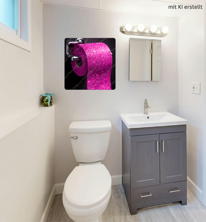 Glitzer Toilettenpapier pink
