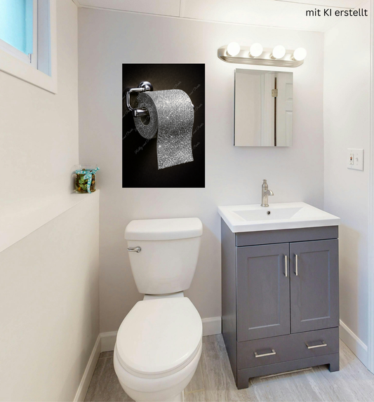Glitzer Toilettenpapier silber