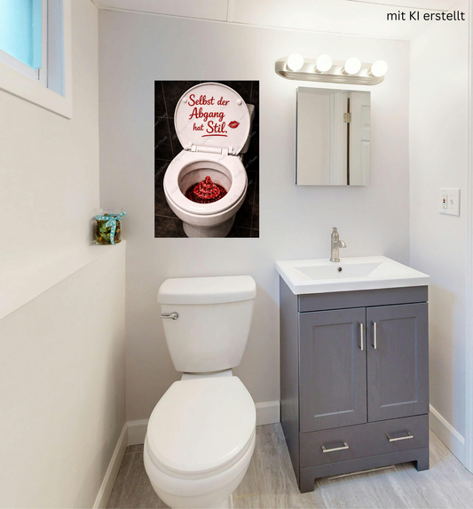 WC Toilette Rot Abgang mit Stil