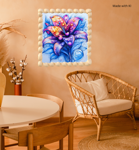 Bunte Lilie in gelb blau