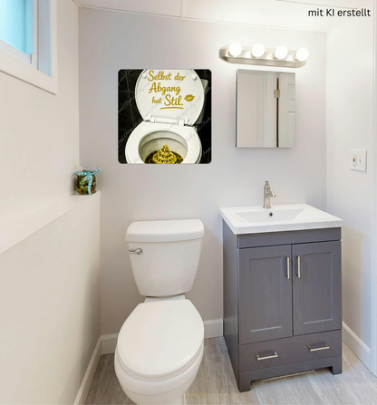 WC Toilette Gold Abgang mit Stil