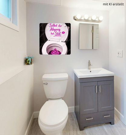 WC Toilette Pink Abgang mit Stil