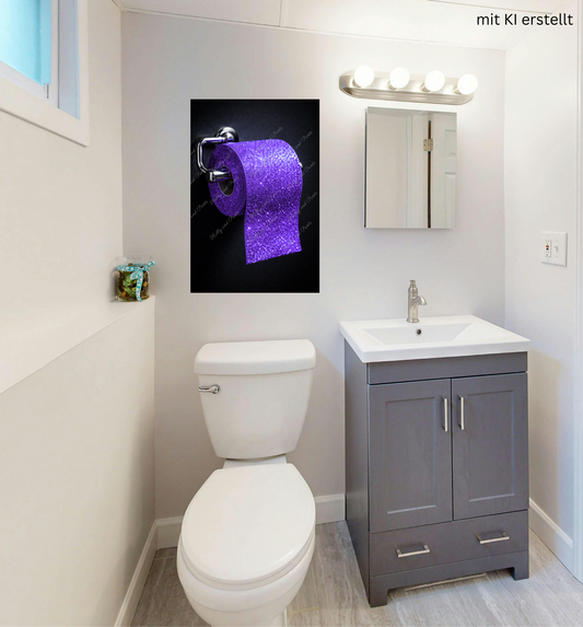 Glitzer Toilettenpapier violett
