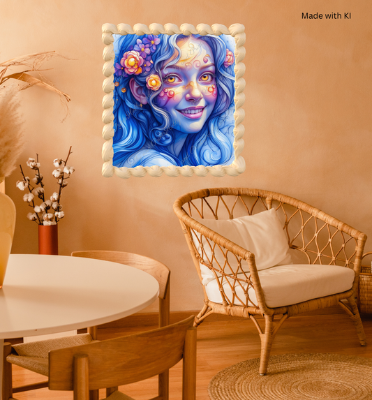 Bunte Fee in gelb blau
