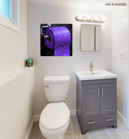 Glitzer Toilettenpapier violett