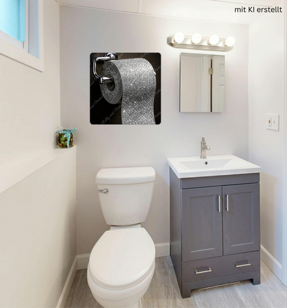 Glitzer Toilettenpapier silber