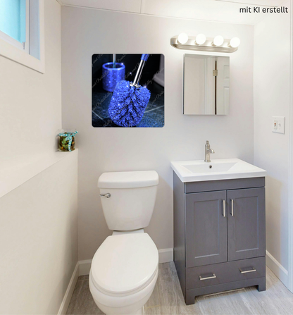 WC Bürste blau Glitzer Klobürste