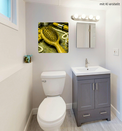 Goldene Haarbürste – Luxus Beauty Glamour