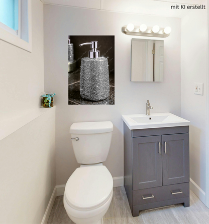 Glitzer Seifenspender Silber – Luxus Badezimmer Deko