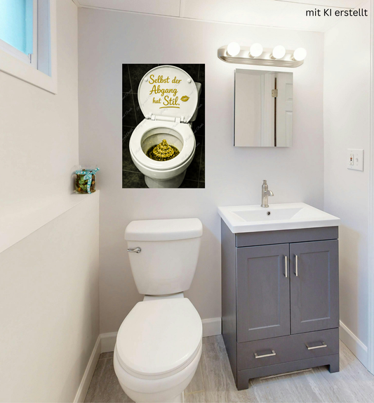 WC Toilette Gold Abgang mit Stil