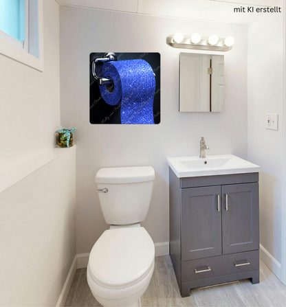 Glitzer Toilettenpapier blau