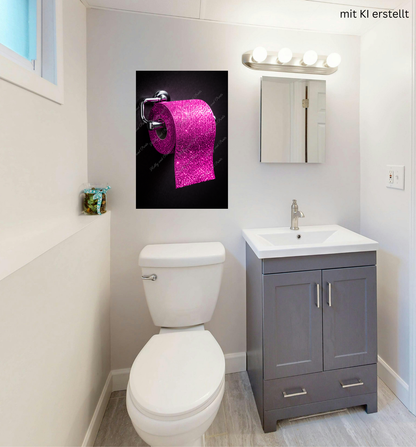 Glitzer Toilettenpapier pink