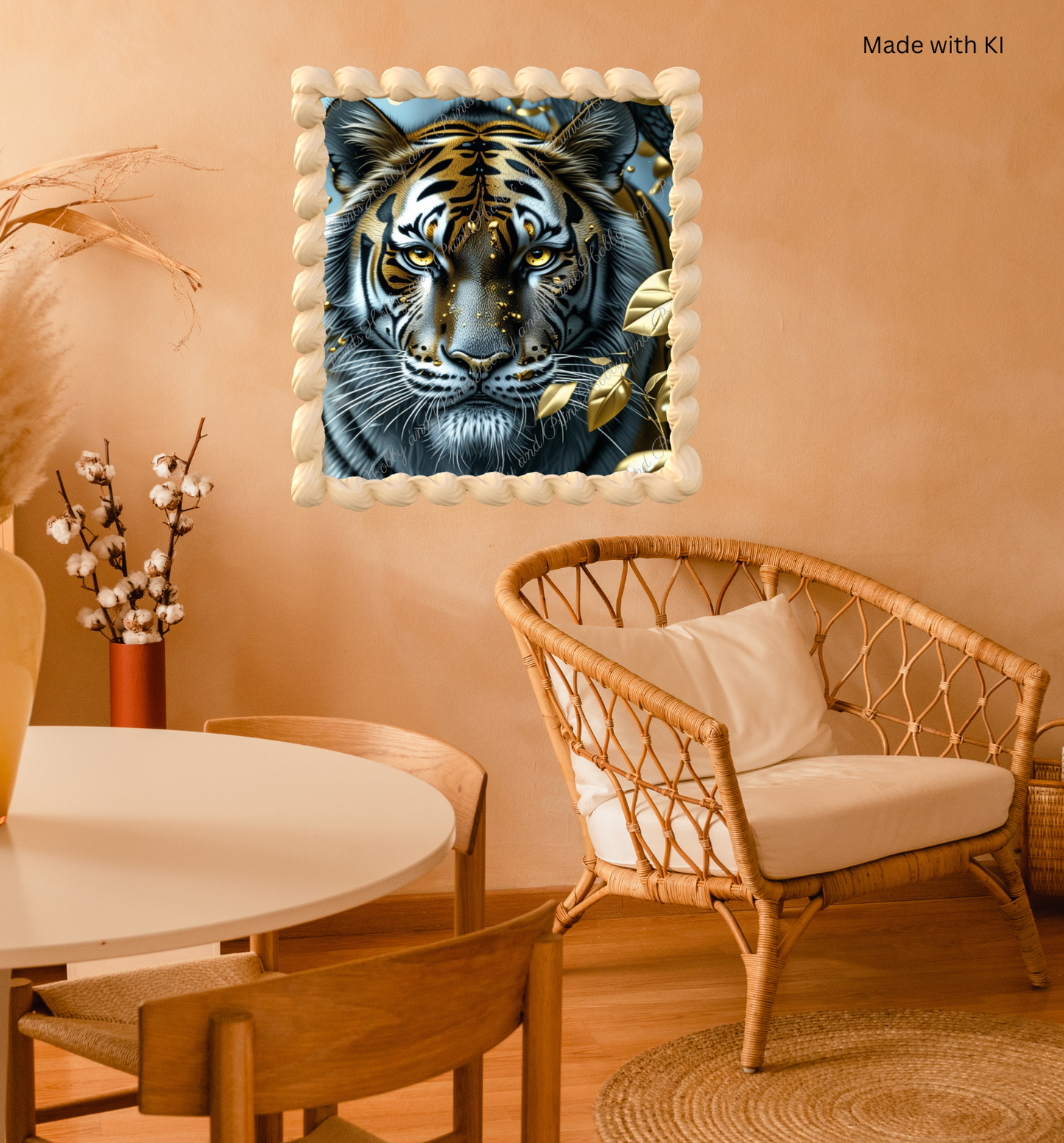 Majestätischer Tiger Martin mit goldenen Akzenten