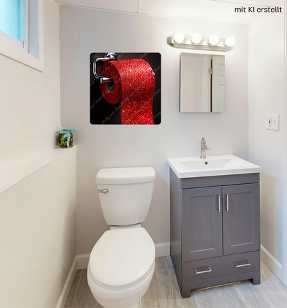 Glitzer Toilettenpapier rot
