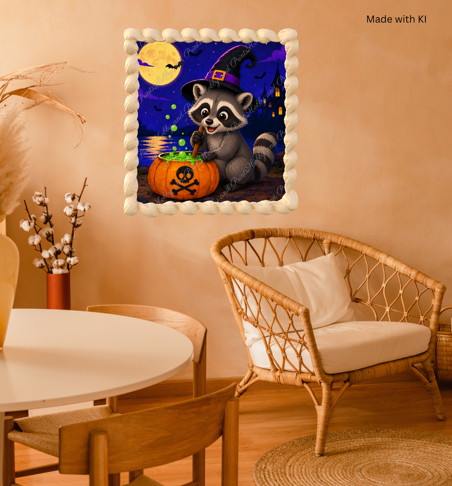 Halloween Wolf mit Hexenhut