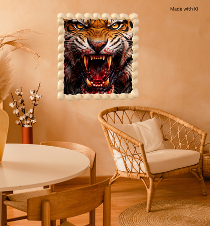 Wilder Tiger mit blutiger Schnauze
