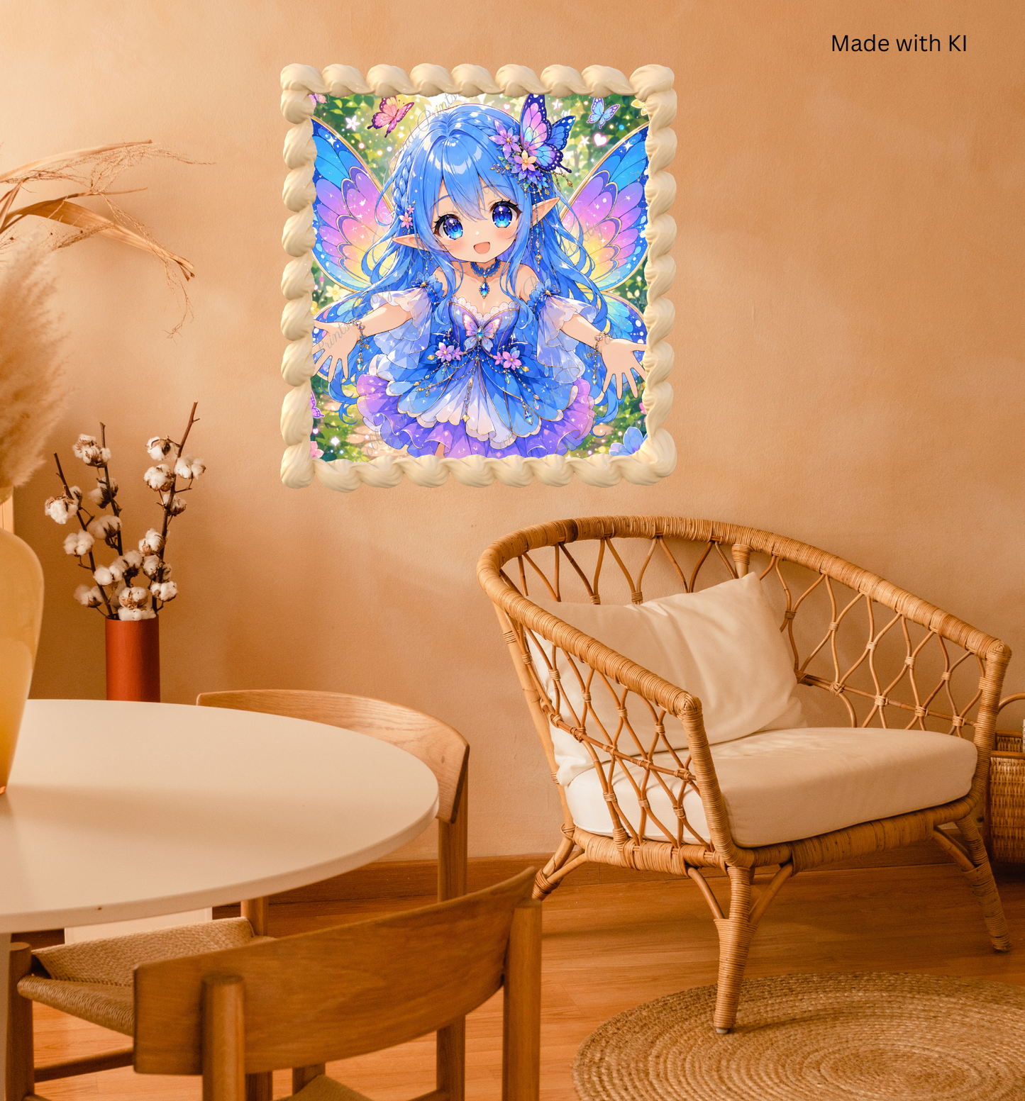 Fantasy Fee – Blaue Elfe mit Schmetterlingen