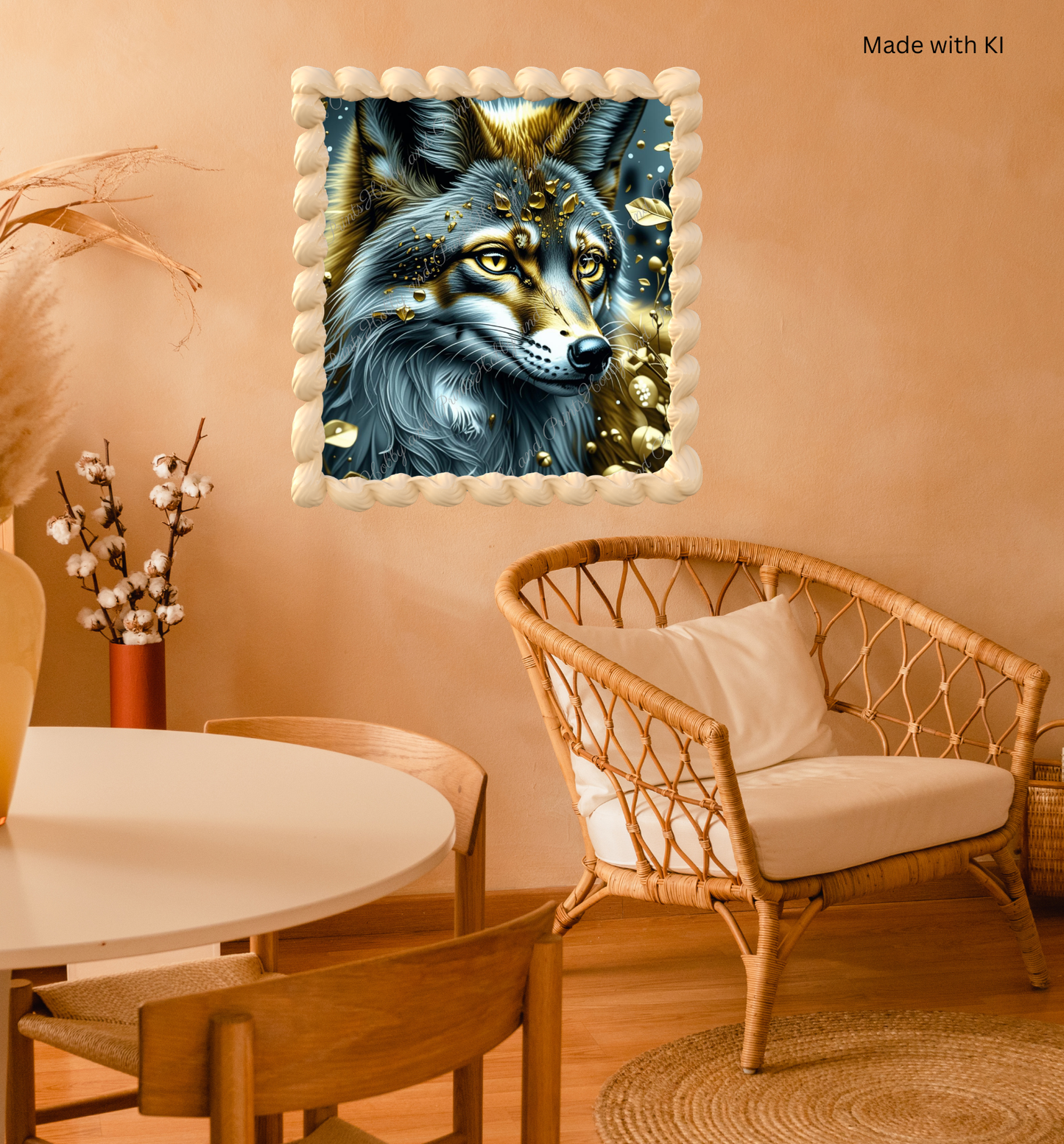 Majestätischer Fuchs Moses mit goldenen Akzenten