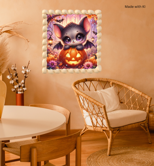 Fledermaus im Halloween-Kürbis